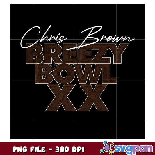 Breezy bowl xx logo png, christ brown tour png, pop music png