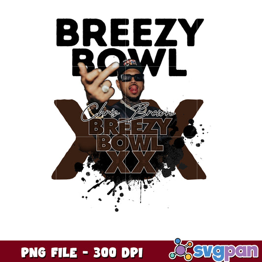 Breezy bowl xx logo png, tour emblem png, chris brown png
