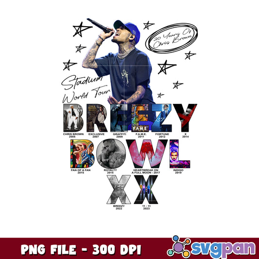 Breezy bowl xx tour list png, chris brown png, concert schedule png
