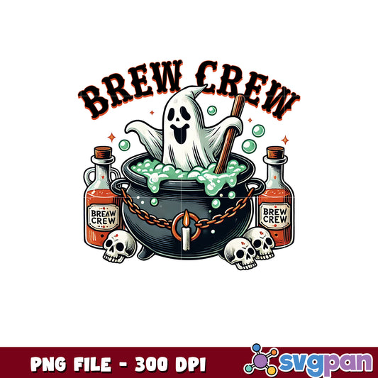 Brew crew png, halloween ghoul​​ png, cute ghost png