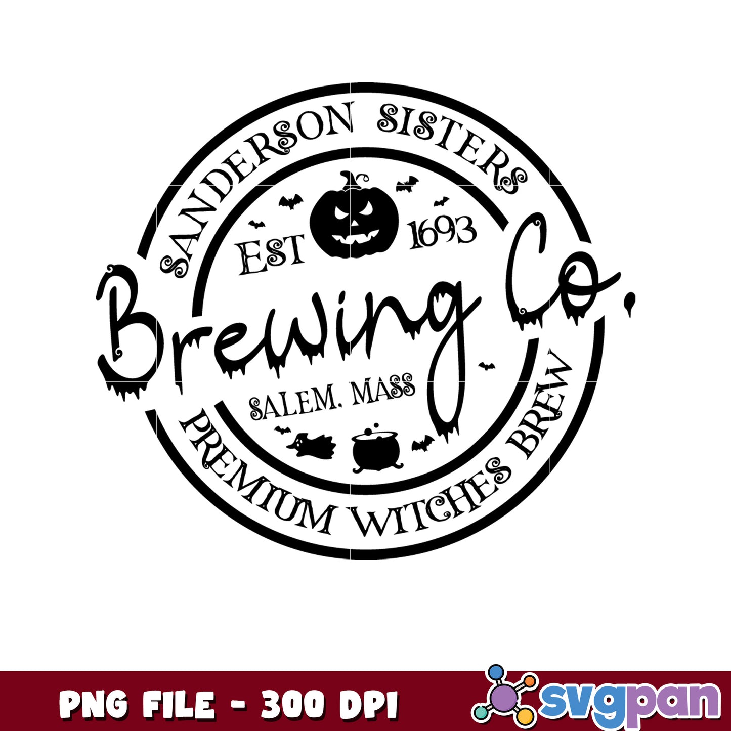 Brewing co design png, halloween png, halloween holiday png