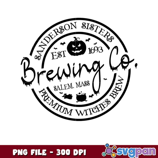 Brewing co design png, halloween png, halloween holiday png