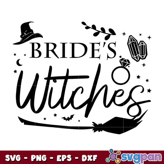 Bride's Witches logo halloween svg