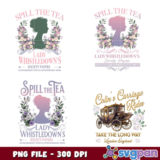 Bridgerton Bundle PNG 300 DPI Sublimation