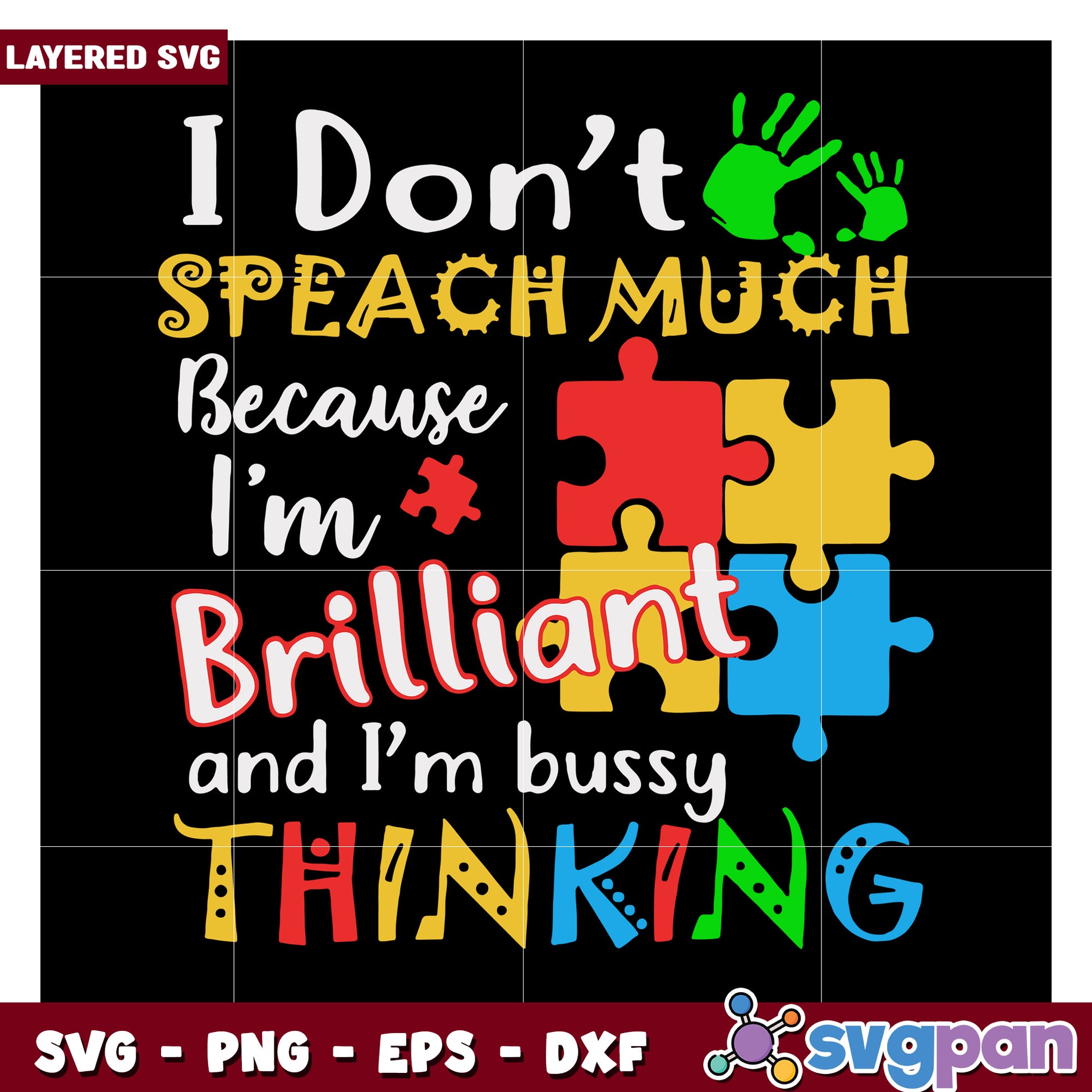 Brilliant Thinking SVG Design for Kids, Fun Quote for Learning