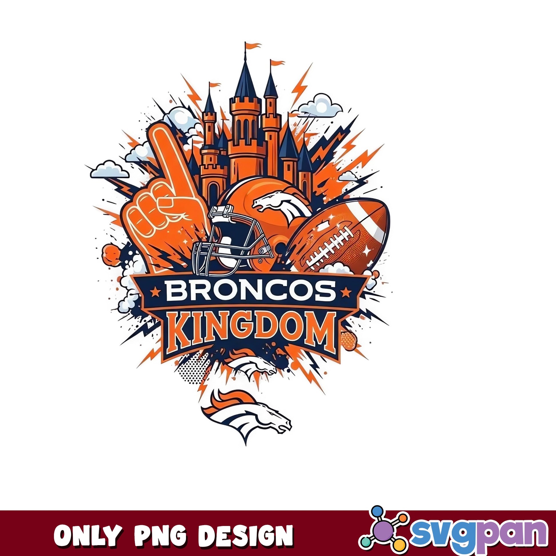 Broncos Kingdom PNG, Denver Broncos Football PNG, NFL PNG
