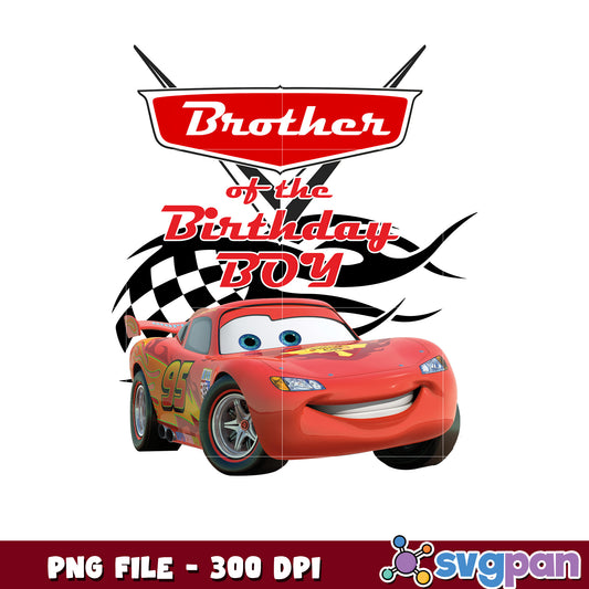 Brother of the birthday boy mcqueen png, disney png, disney channel png