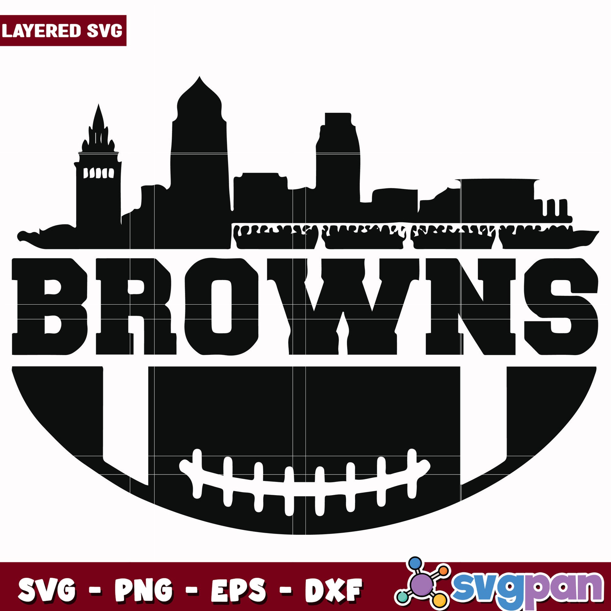 Browns town and ball logo design svg, nfl svg, national football league svg