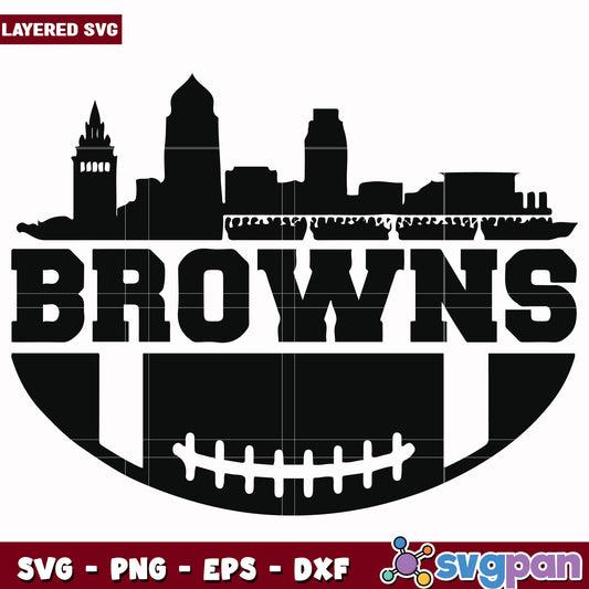 Browns town and ball logo design svg, nfl svg, national football league svg