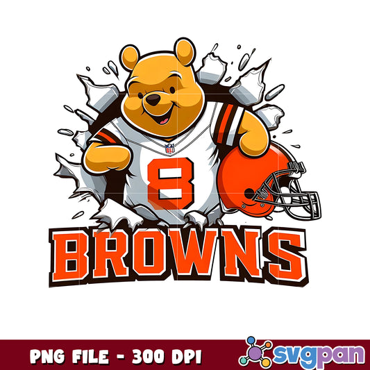 Browns winnie pooh png, nfl games today png, american rugby png