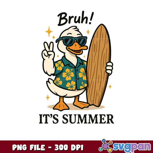 Bruh it's summer png, halloween costume png, halloween goose png