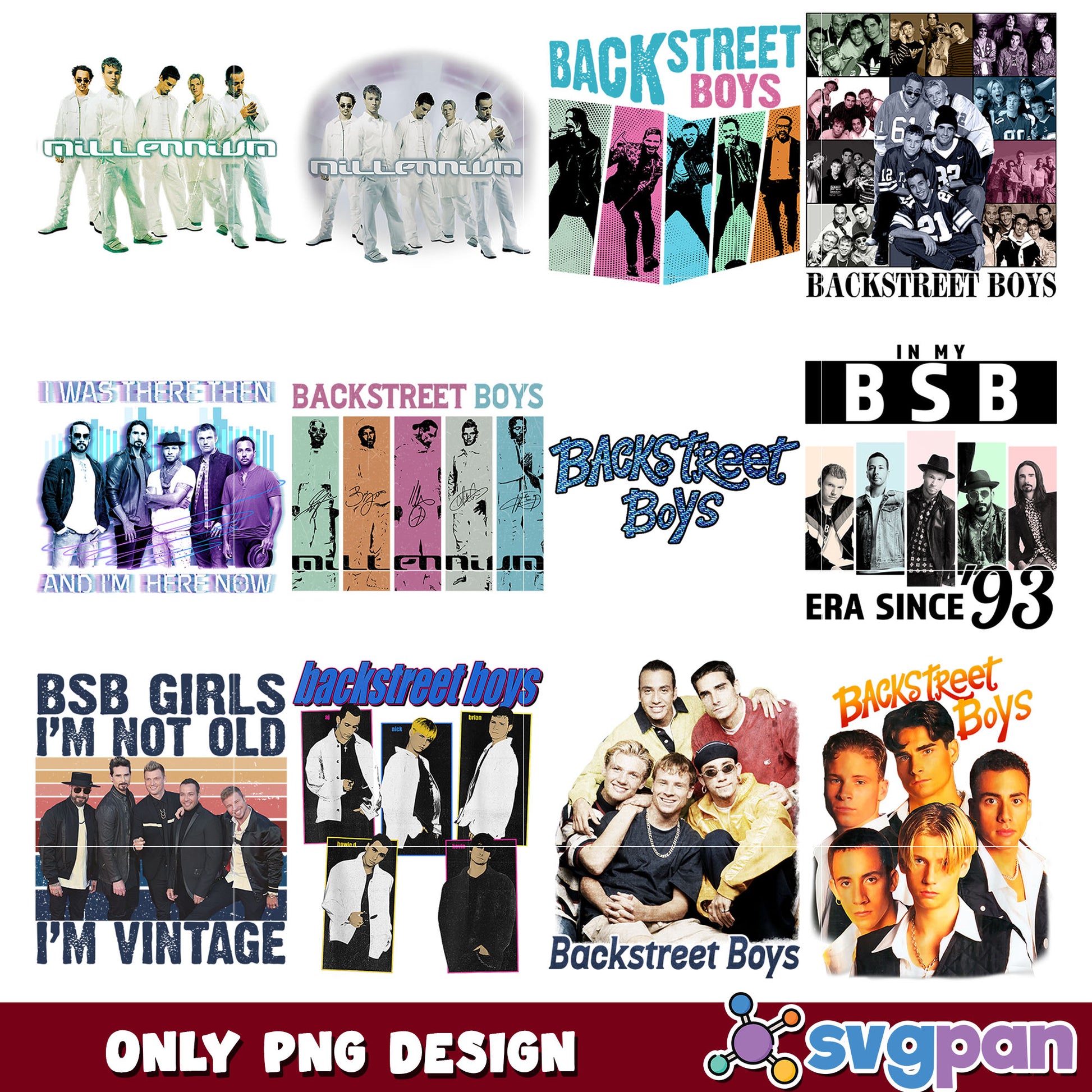 Bsb vintage png bundle