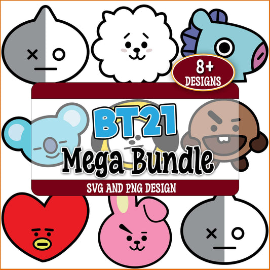 Bt21 funny design svg bundle
