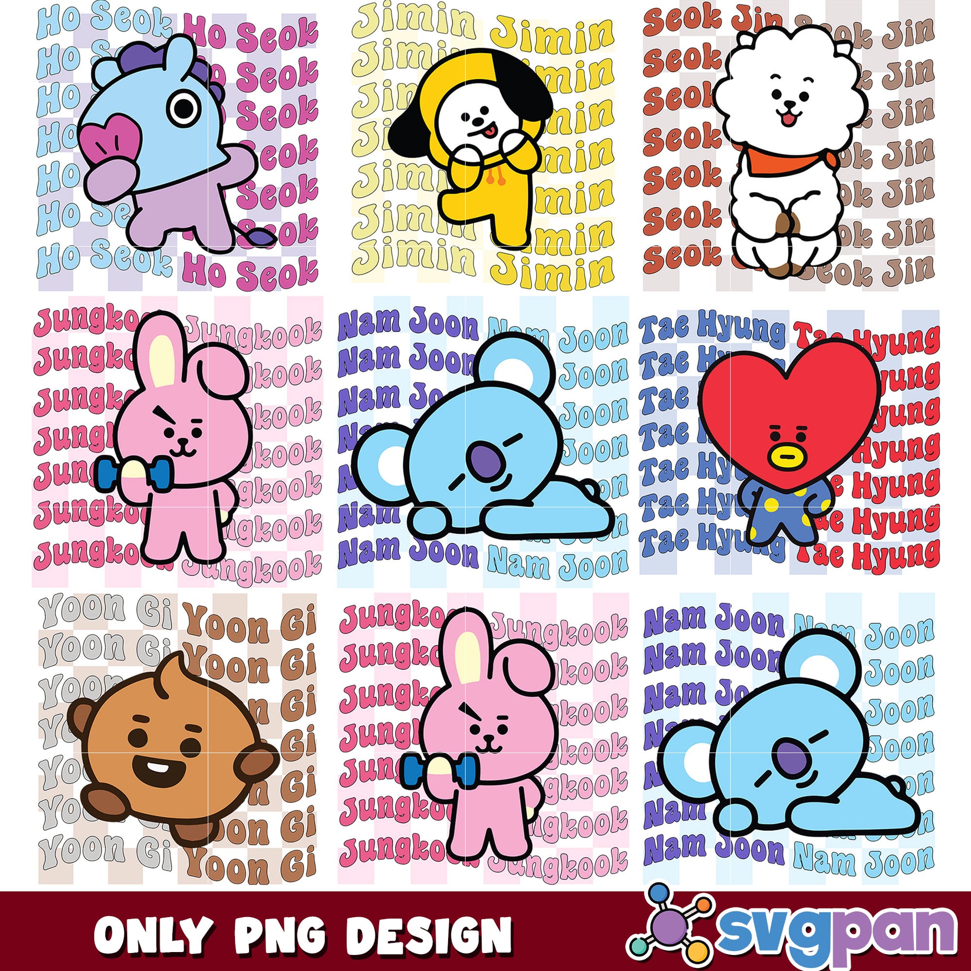 Bts bt21 png bundle