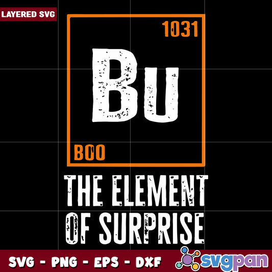 Bu The element of surprise svg, funny halloween svg, halloween quotes svg