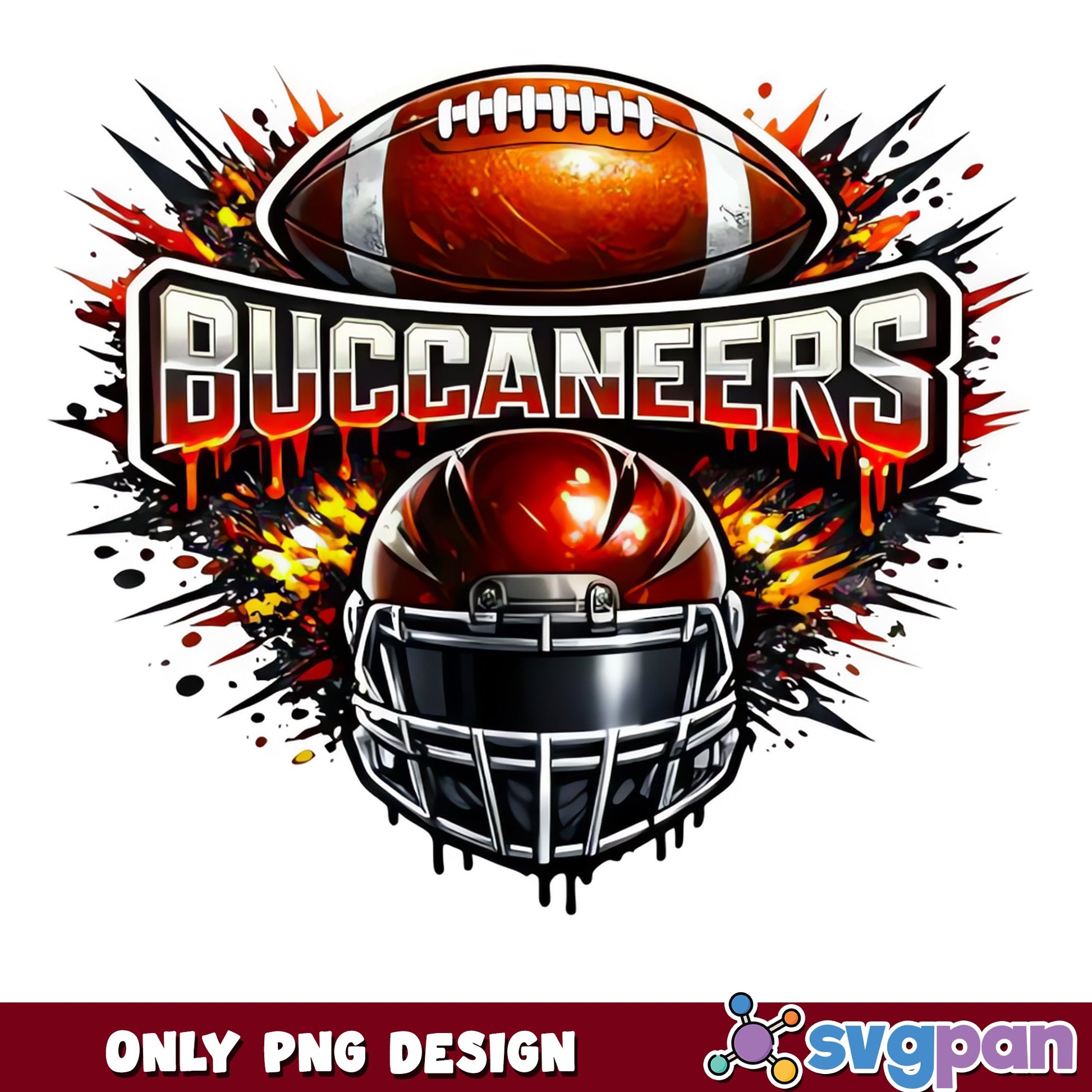 Buccaneers Football Helmet PNG, NFL Team Design PNG, Football PNG
