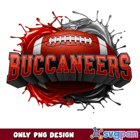 Buccaneers Football Splash PNG, NFL Team PNG, Football PNG