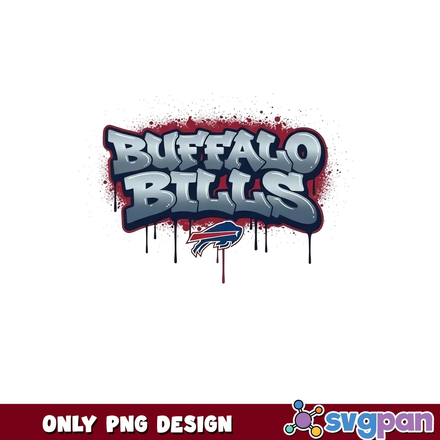 Buffalo Bills Graffiti PNG, NFL Football Team PNG, Bills PNG