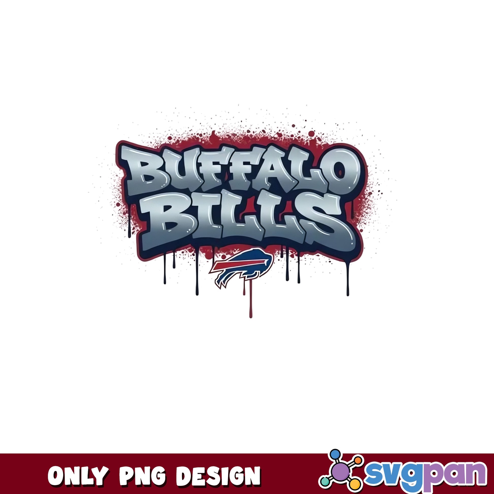Buffalo Bills Graffiti PNG, NFL Football Team PNG, Bills PNG