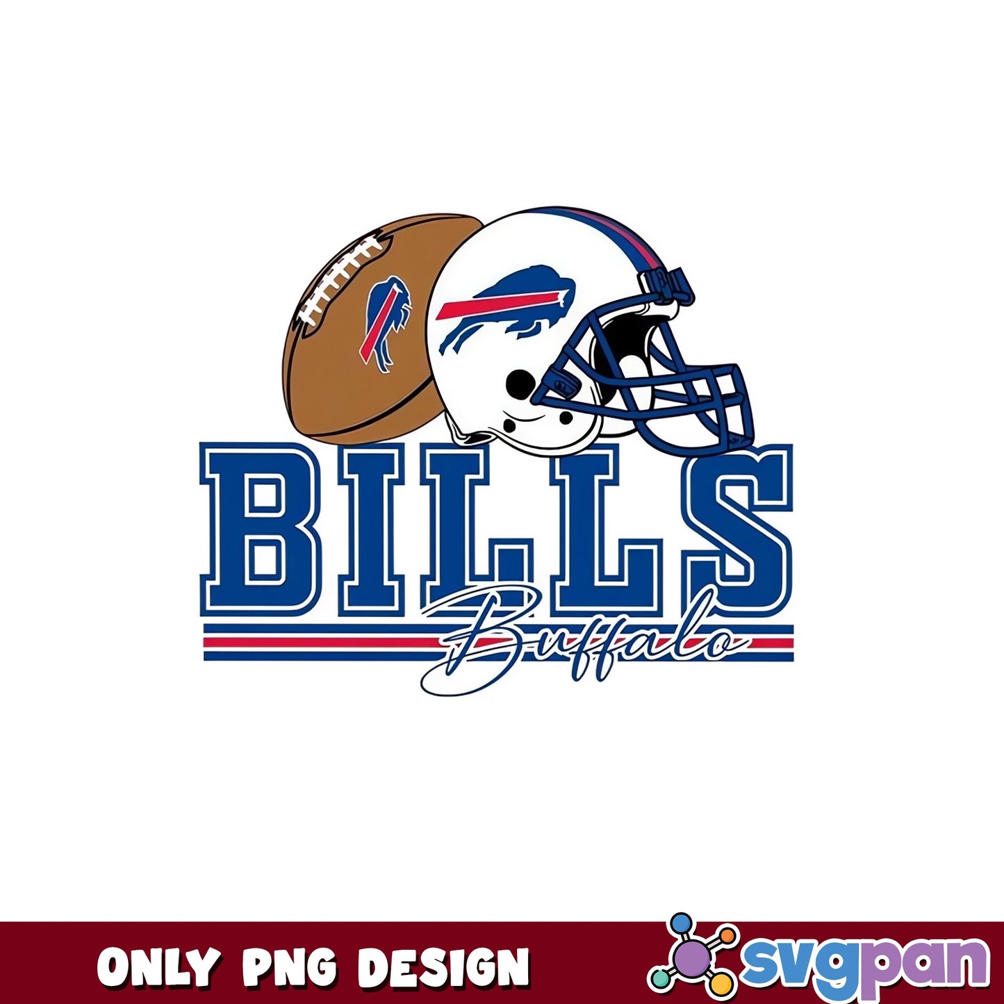 Buffalo Bills PNG, Buffalo Bills Football Design, NFL PNG
