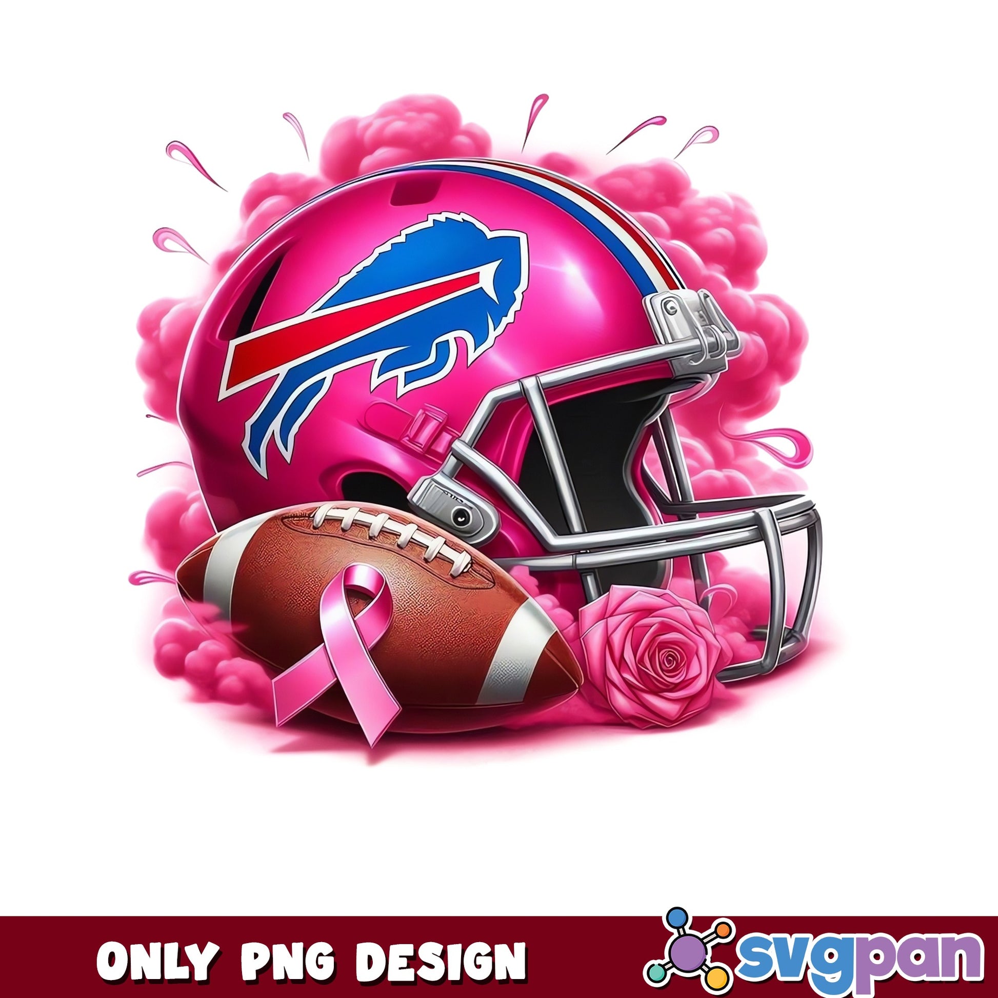 Buffalo Bills Pink Breast Cancer Awareness PNG, Football PNG, NFL PNG