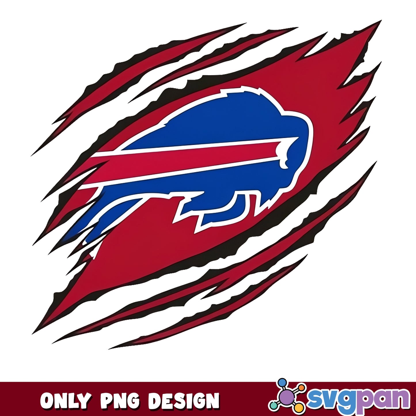 Buffalo Bills Ripped Claw NFL PNG, Bills Logo PNG, Football PNG