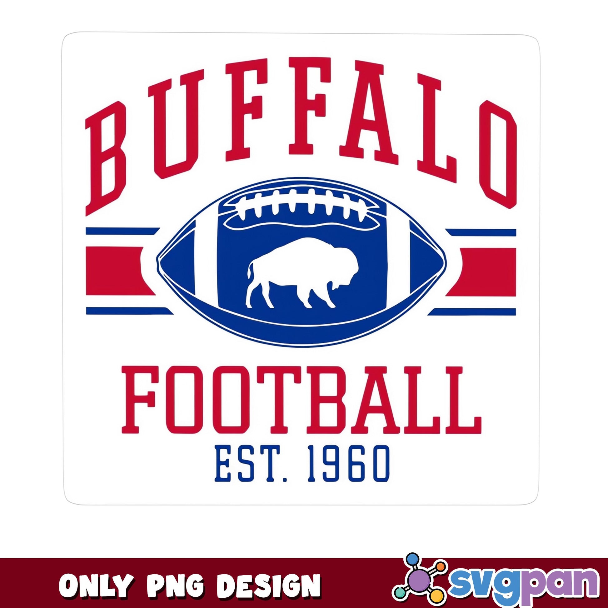 Buffalo Football Est 1960 PNG, Buffalo Bills PNG, NFL PNG