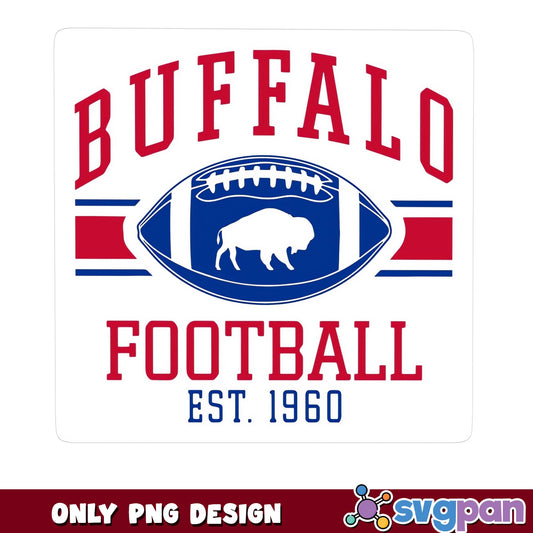 Buffalo Football Est 1960 PNG, Buffalo Bills PNG, NFL PNG