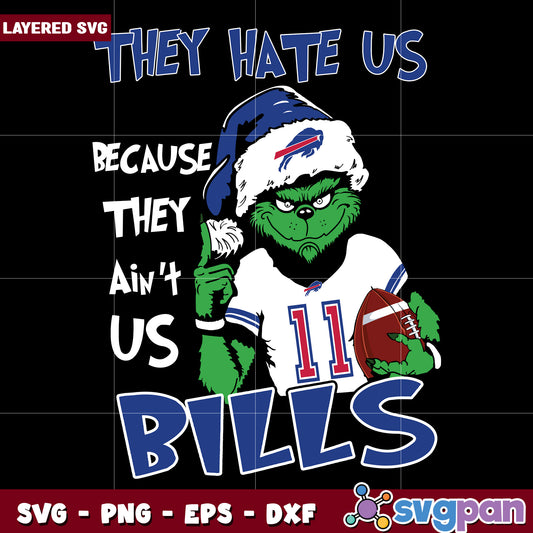 Buffalo bills grinch svg, christmas toys svg, nfl logo svg
