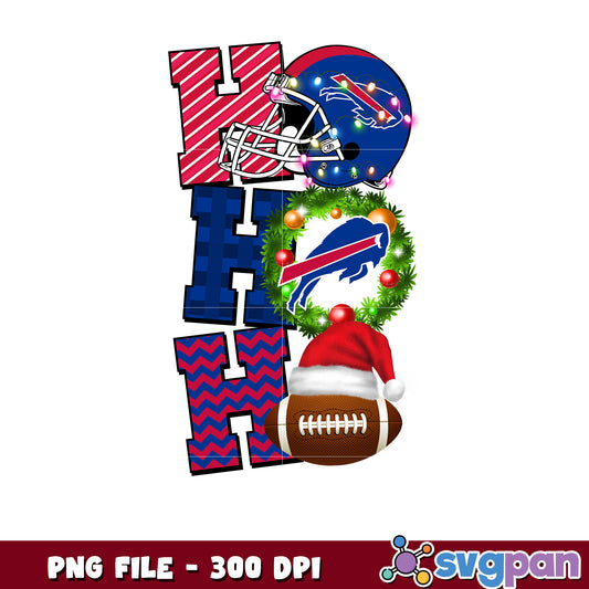 Buffalo bills helmet hohoho png, nfl christmas games​ png, super bowl 2025