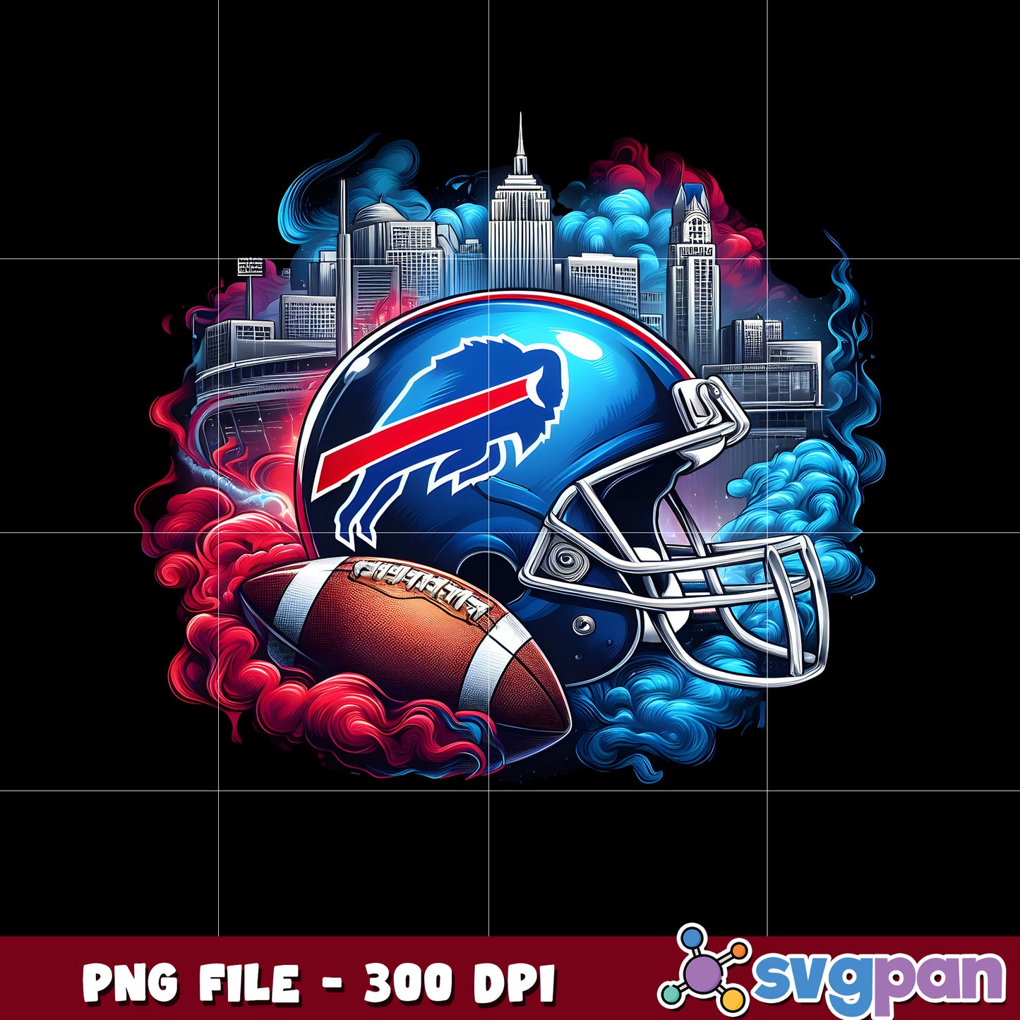 Buffalo bills logo smoke helmet illustration png, nfl team helmet png, nfl design png