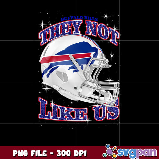 Buffalo bills they not like us helmet design png, nfl games today, rugby american png