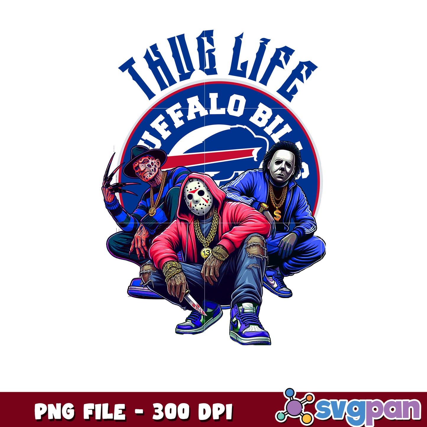 Buffalo bills thug life design png, nfl games today, rugby american png