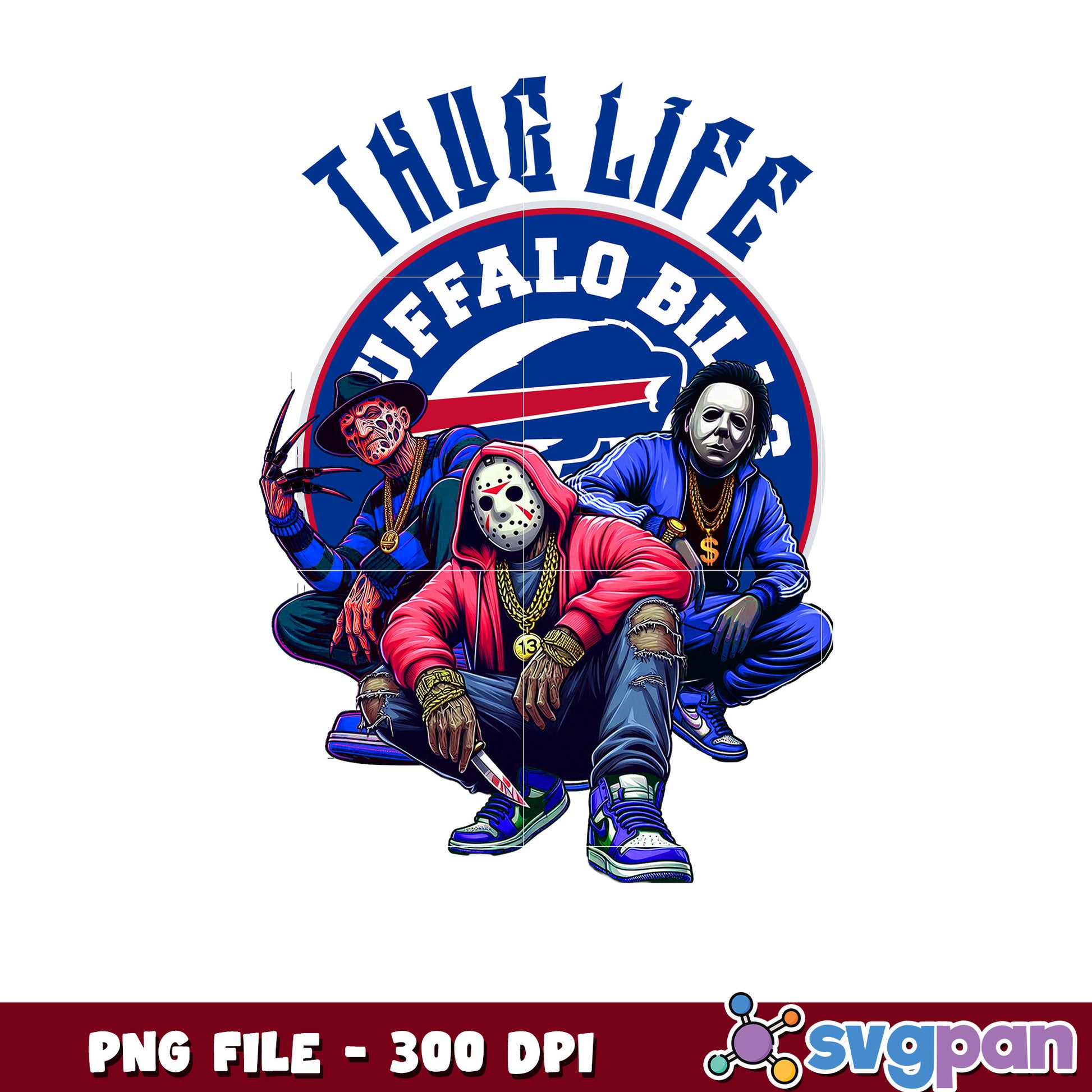 Buffalo bills thug life design png, nfl games today, rugby american png