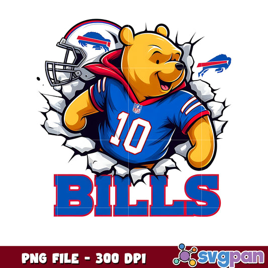 Buffalo bills winnie pooh png, nfl games today png, american rugby png