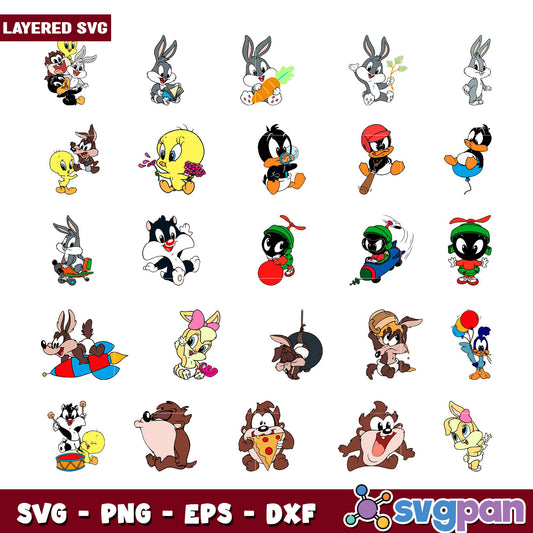 Bundle of Classic Cartoon Character SVG Designs