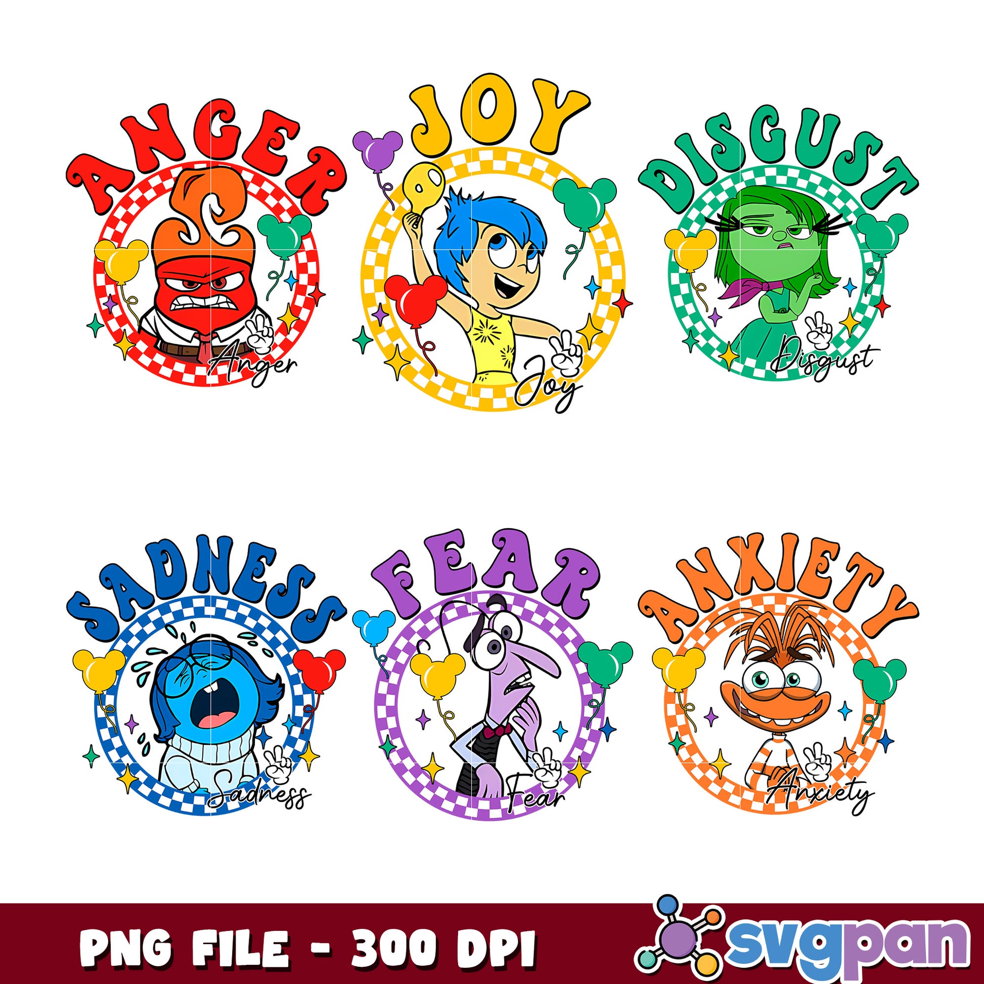 Bundle of Emotion Cartoon PNG Illustrations Set