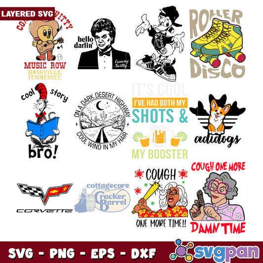Bundle of Fun Layered SVG Designs for Creatives