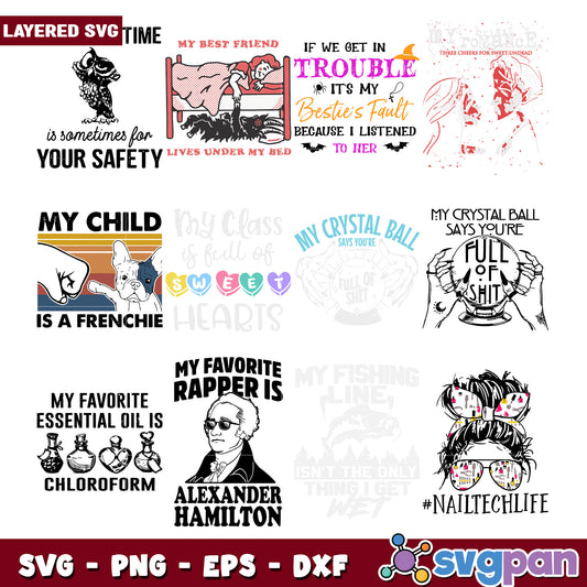 Bundle of Fun and Whimsical SVG Designs for Crafting