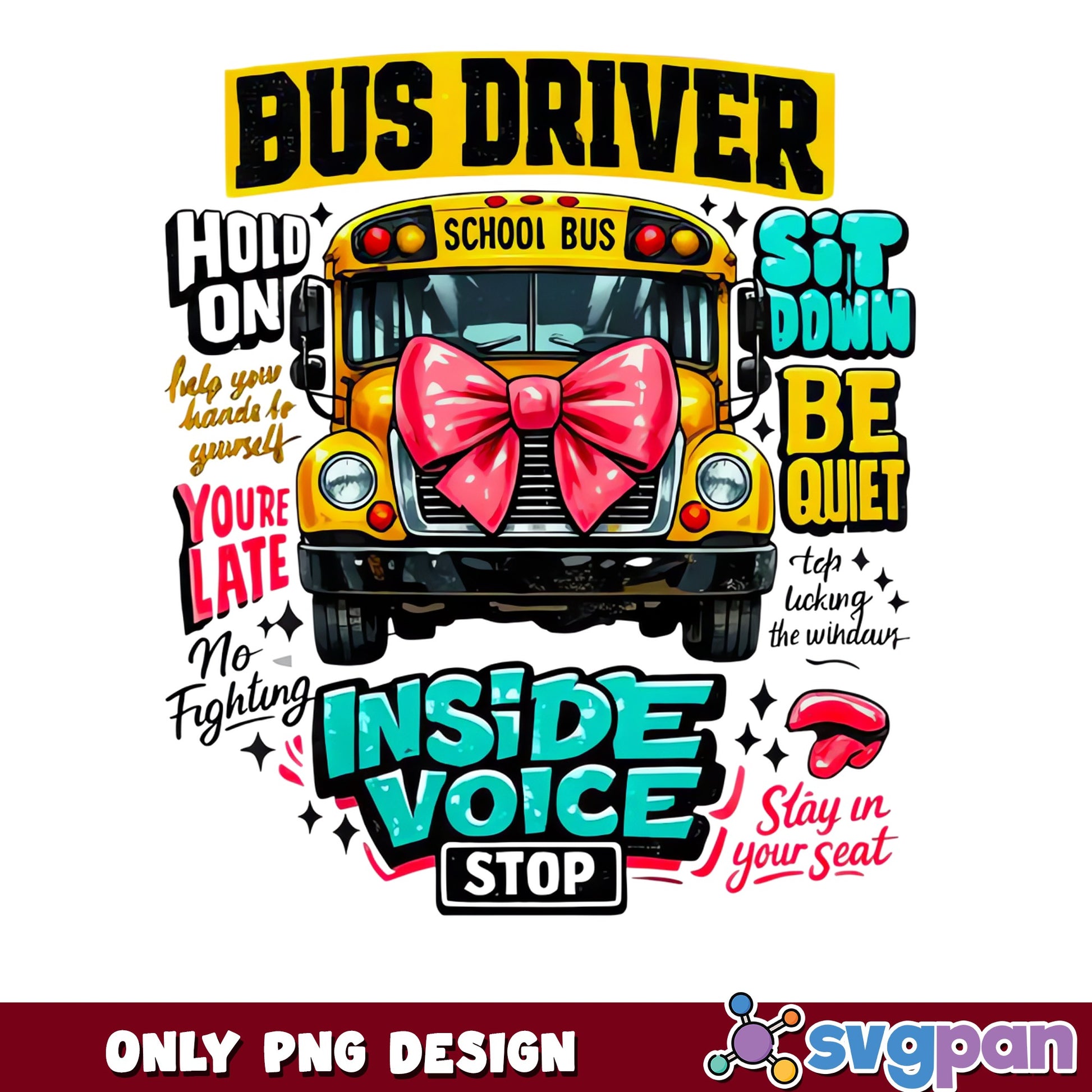 Bus Driver School Bus PNG, Funny Bus Driver Gift PNG, Back To School PNG