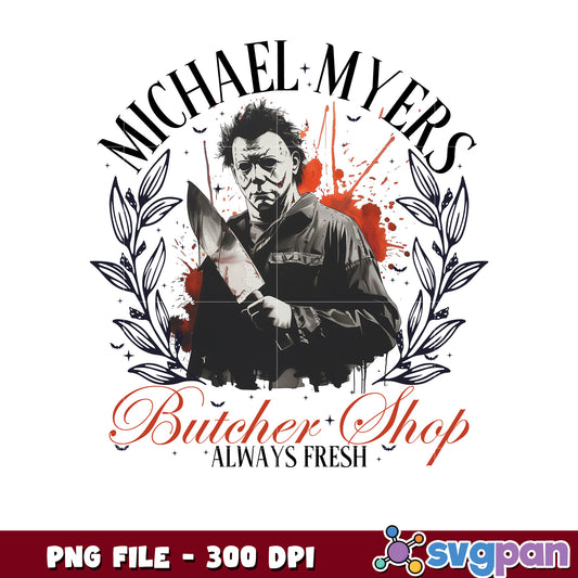 Butcher shop always fresh png, halloween time png, horror characters ​png