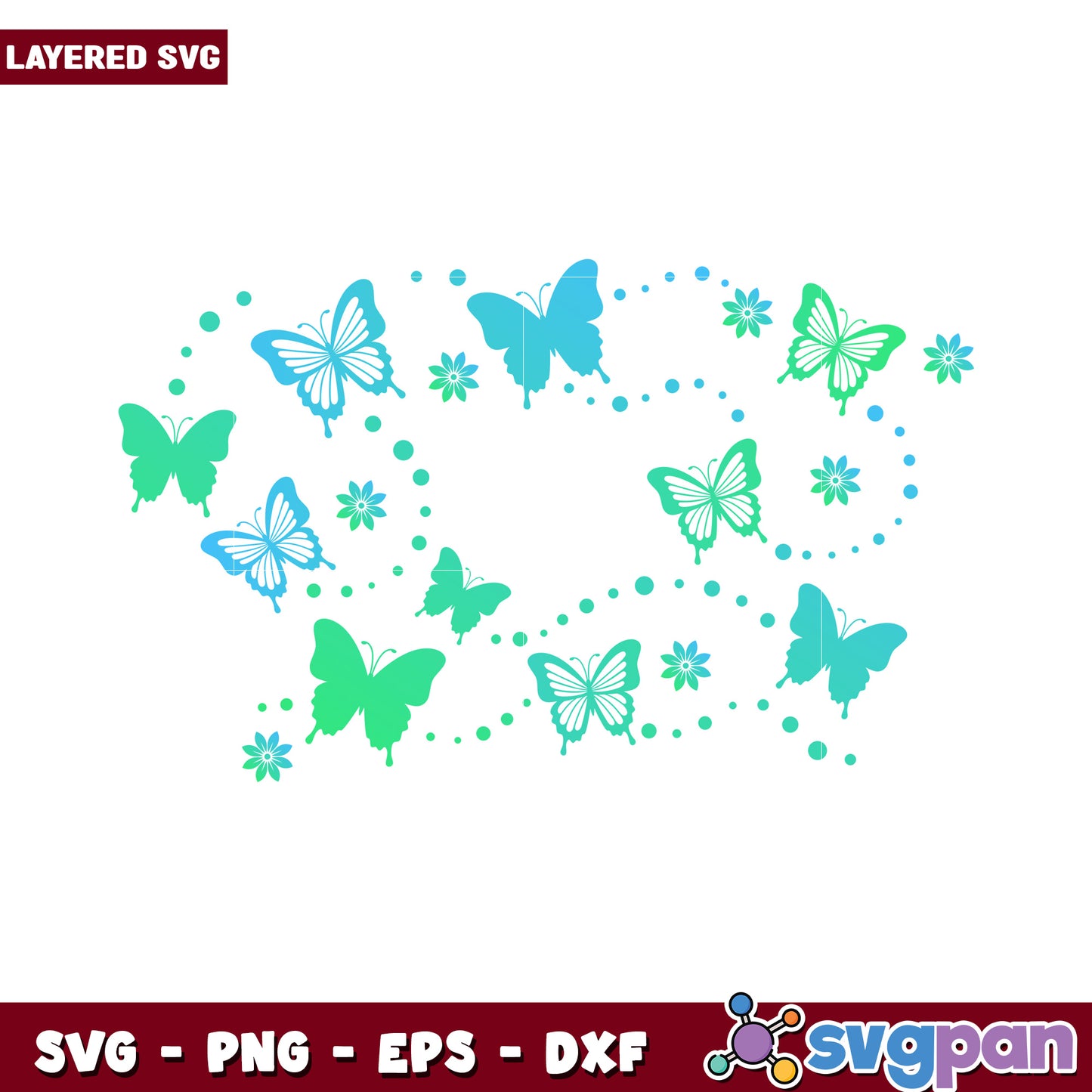 Butterfly SVG Design for Crafts, Beautiful Layered Artwork Template