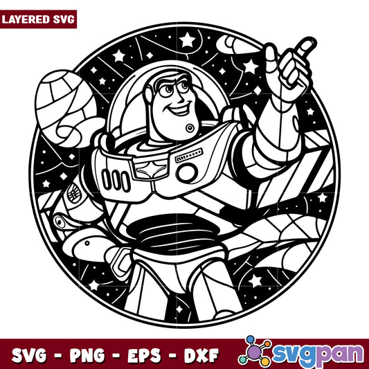 Buzz Lightyear SVG Coloring Page