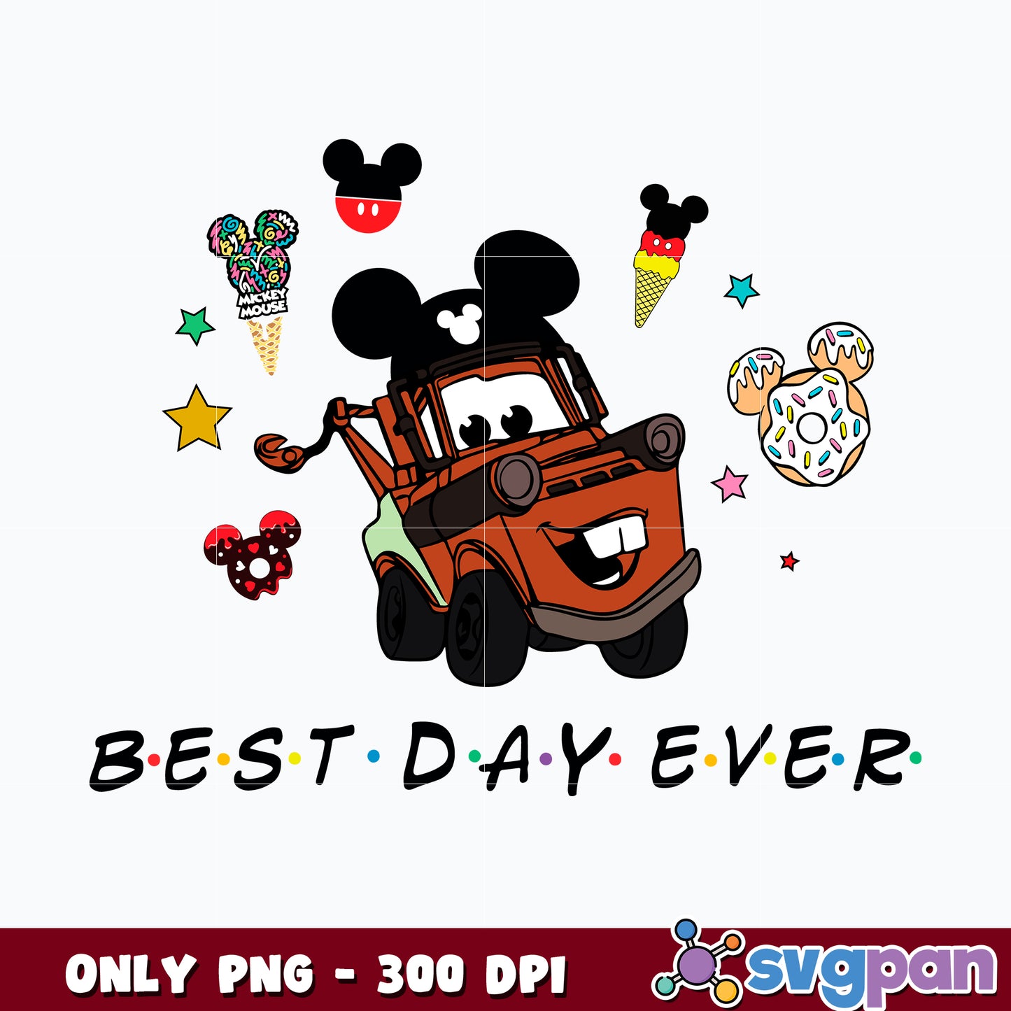 Tow mater Best day ever png