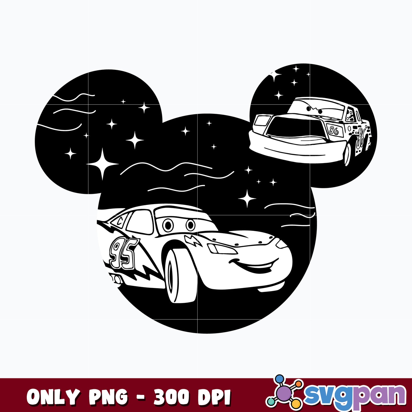 Lightning McQueen Mouse Ear car png