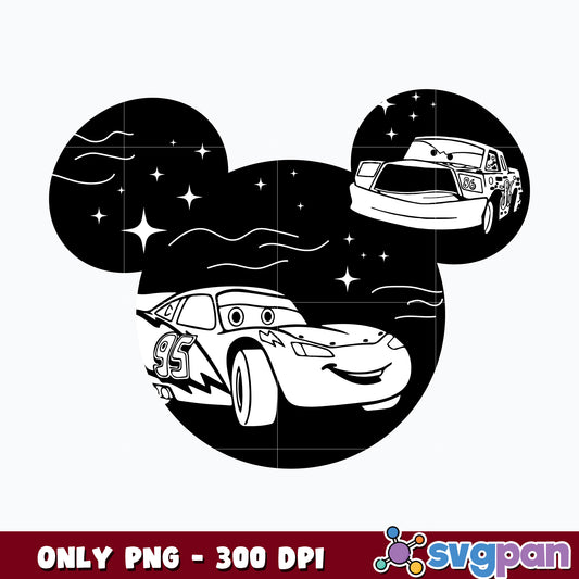 Lightning McQueen Mouse Ear car png