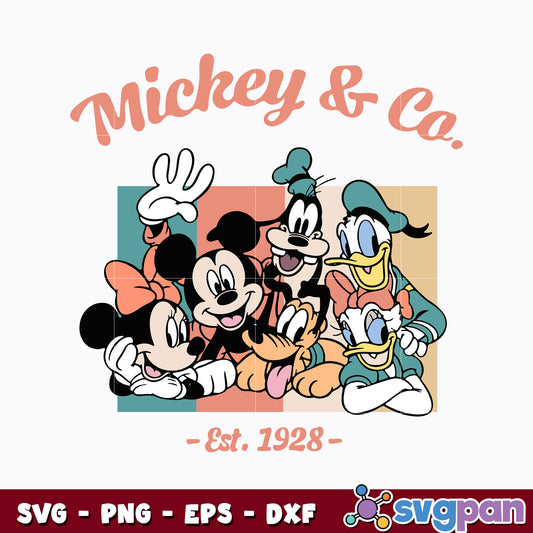 Vintage Mickey And Co est 1928  svg