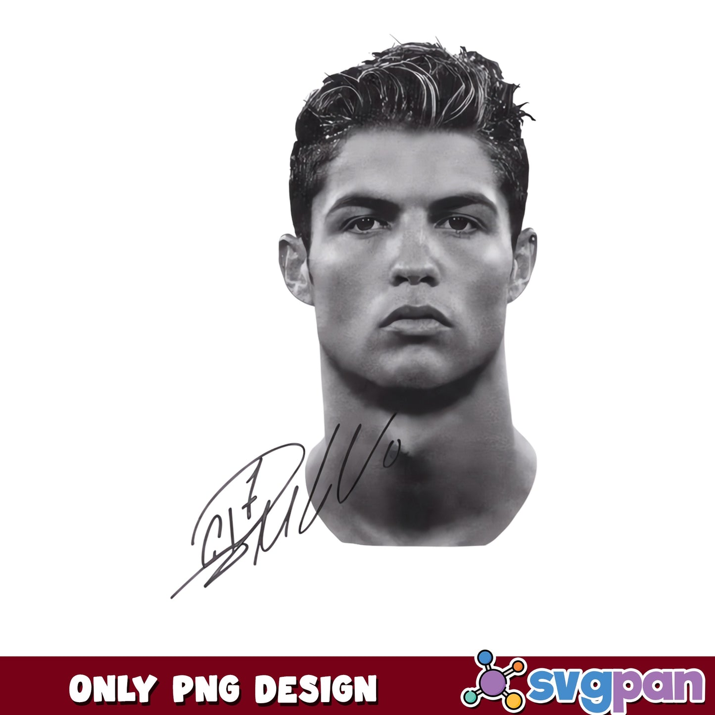 CR7 Ronaldo Face Signature PNG, Cristiano Ronaldo PNG, Soccer Player PNG