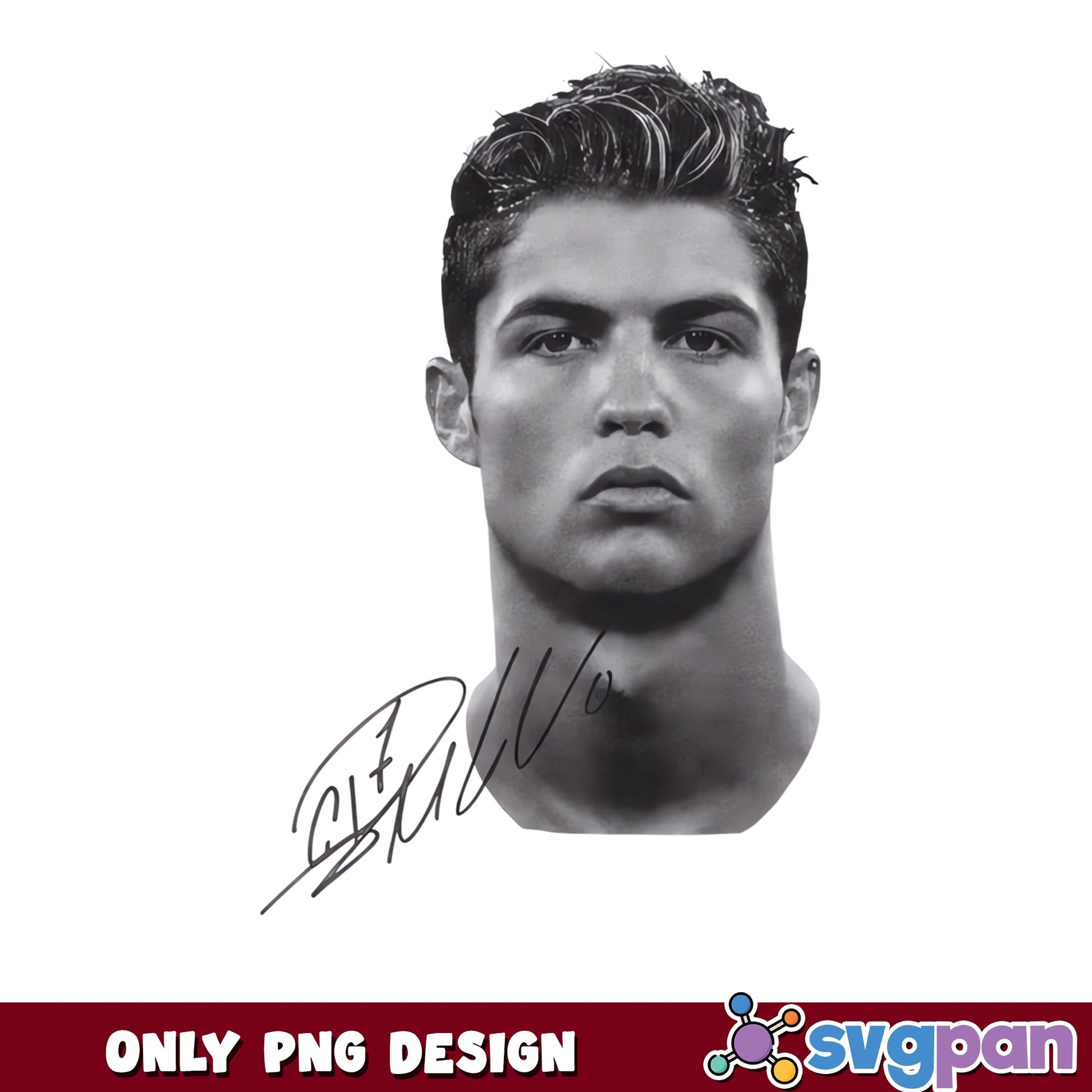 CR7 Ronaldo Face Signature PNG, Cristiano Ronaldo PNG, Soccer Player PNG