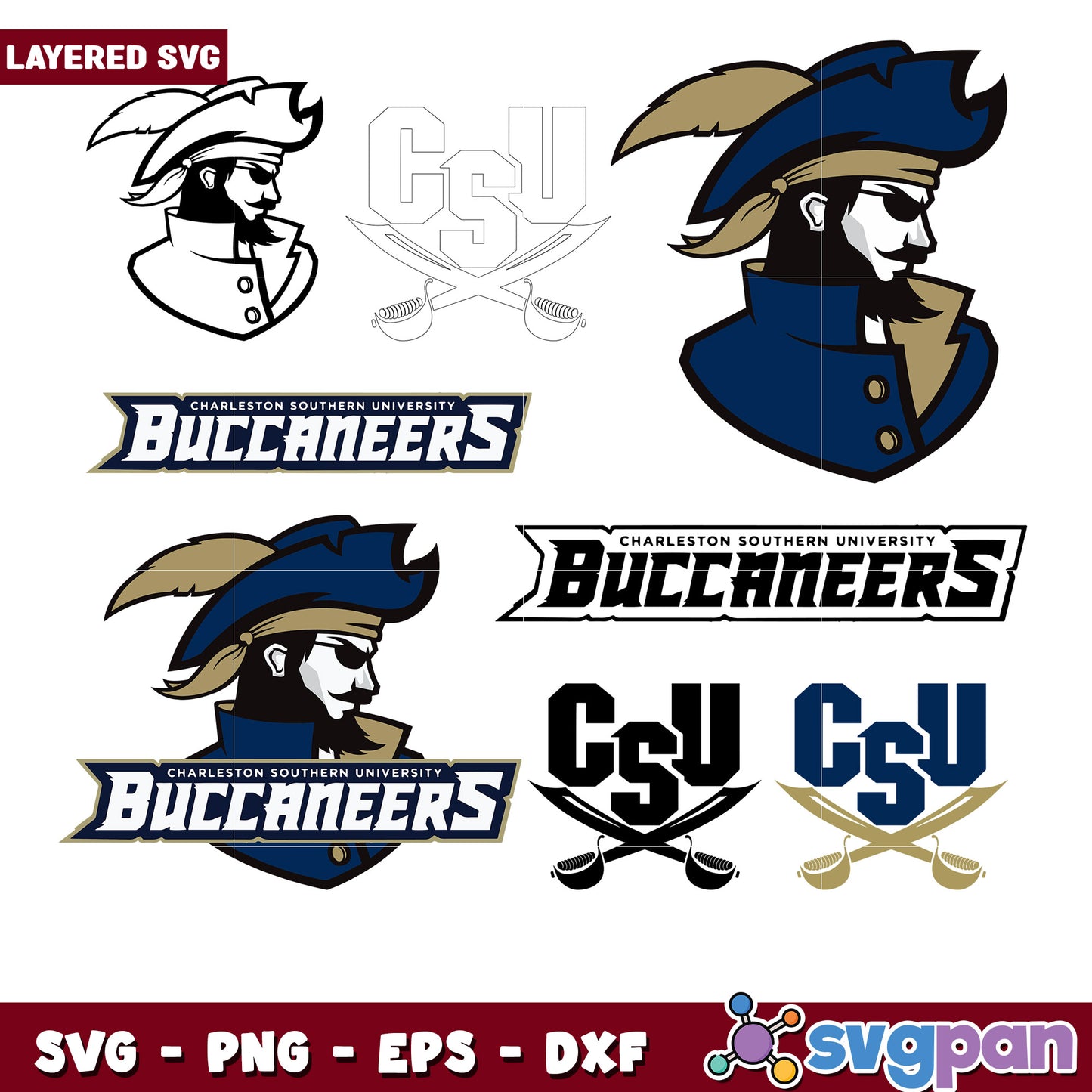 CSU Buccaneers SVG Bundle